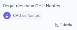 Résumé d'un chantier
