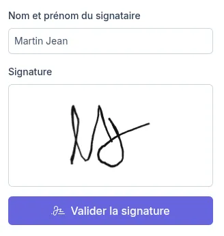 Signature bon d'interventions BTP