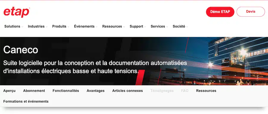 Logiciel électricien technique - Caneco