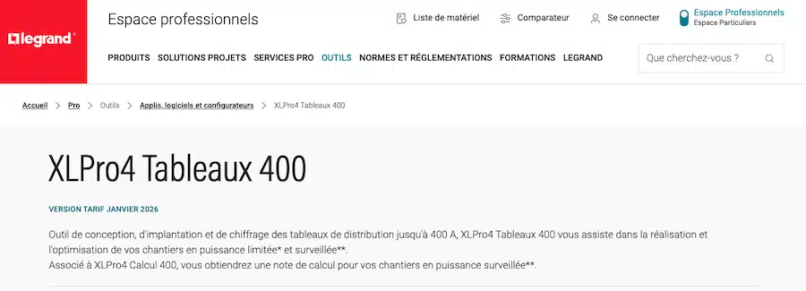 Logiciel électricien technique - XLPRO4