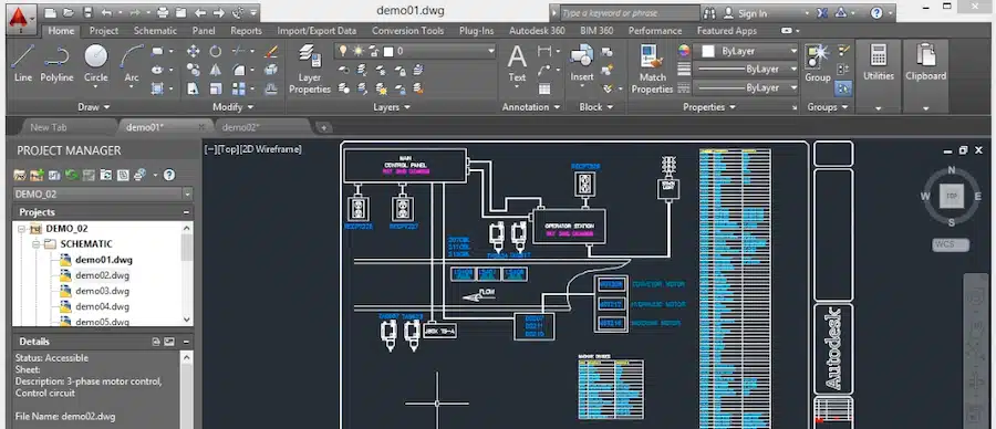 Logiciel électricien technique - autocad
