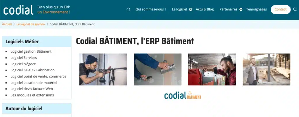 Capture d'écran codial